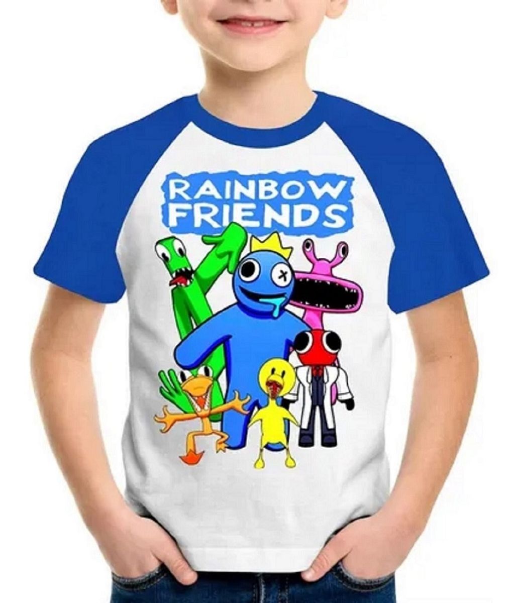 Camiseta Infantil Babão Rainbow Friends Blue Turma Roblox Juvenil Festa  Presente Jogo Game, Roupa Infantil para Menino Nunca Usado 84610988