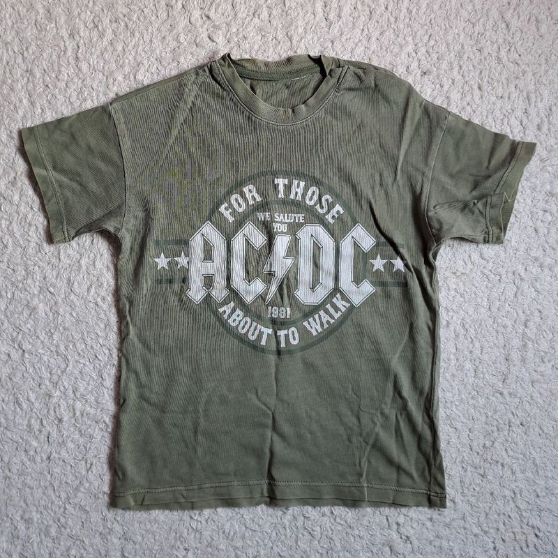 Camiseta Infantil Zara Acdc Zara Usado 101166527 enjoei