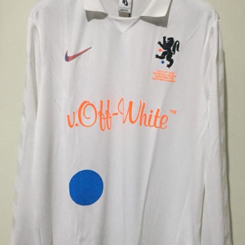 Nike off best sale white football shirt