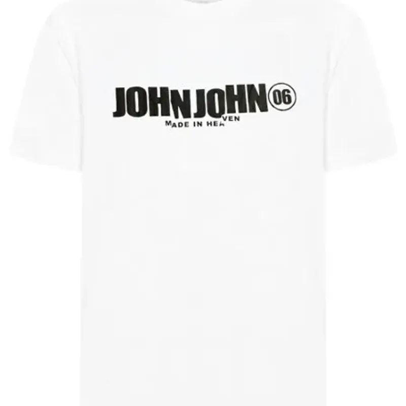 Camiseta John John Reta Estampada Branca - Compre Agora