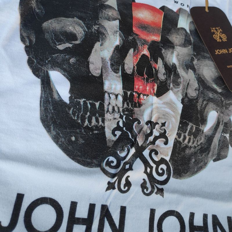 Camiseta John John Caveira Skull | Camiseta Masculina John John Nunca Usado  92395237 | enjoei