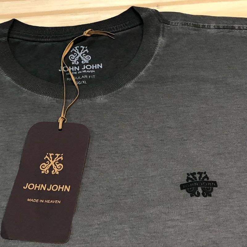 Camiseta John John Nova Tam P Original Logo em Silk Gel com Relevo Básica  Cor Preto, Camiseta Masculina John John Nunca Usado 92143591