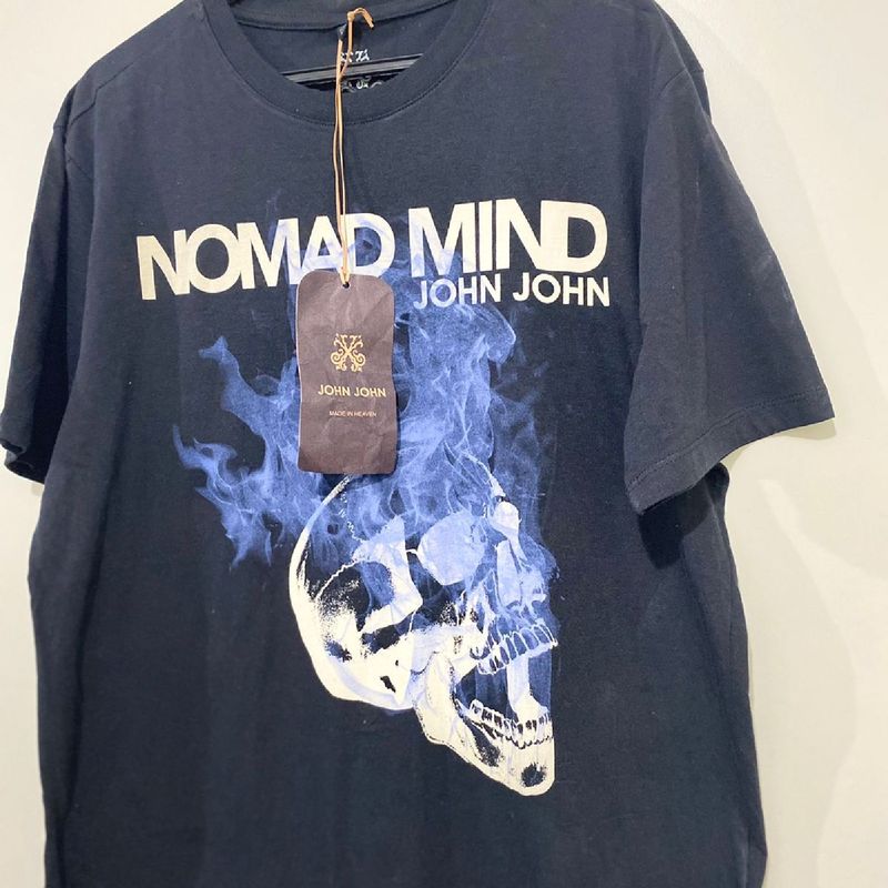 Camiseta John John Made In Heaven Azul Caveira | Camiseta Masculina John  John Nunca Usado 91477888 | enjoei