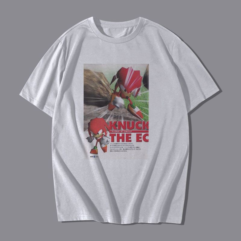 Camiseta Knuckles Sonic Y2k 2000s Unissex Vintage Nunca Usado - Main Image