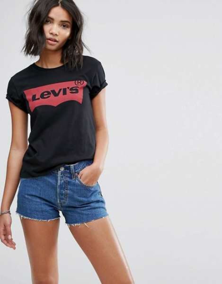 camisa branca levis feminina