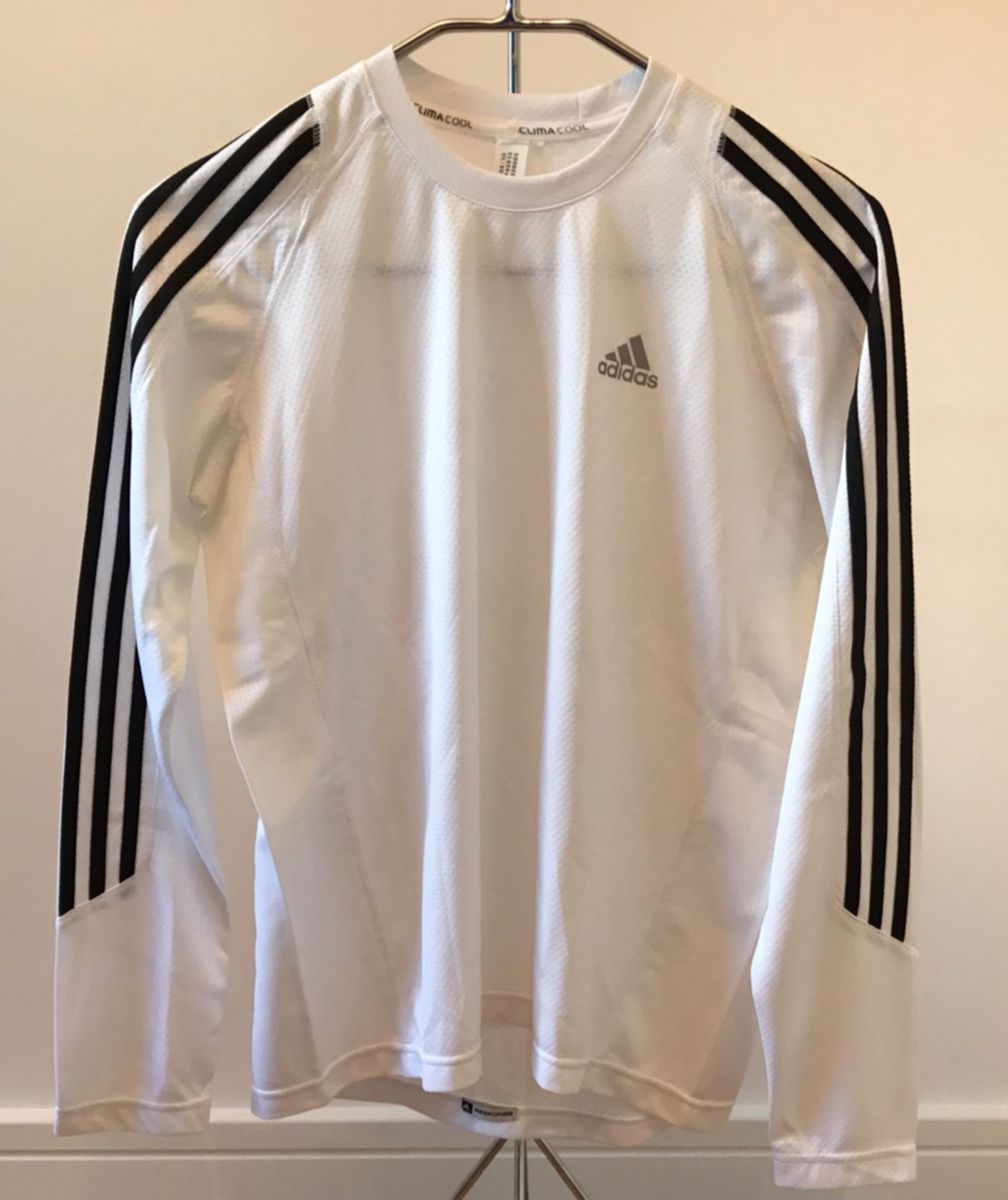 camisa manga longa adidas branca