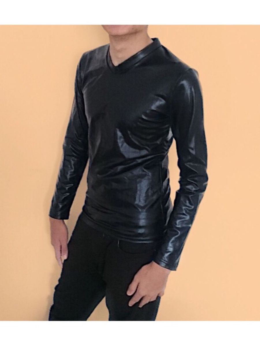 blusa masculina couro