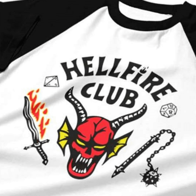 camiseta manga longa stranger things heel fire club