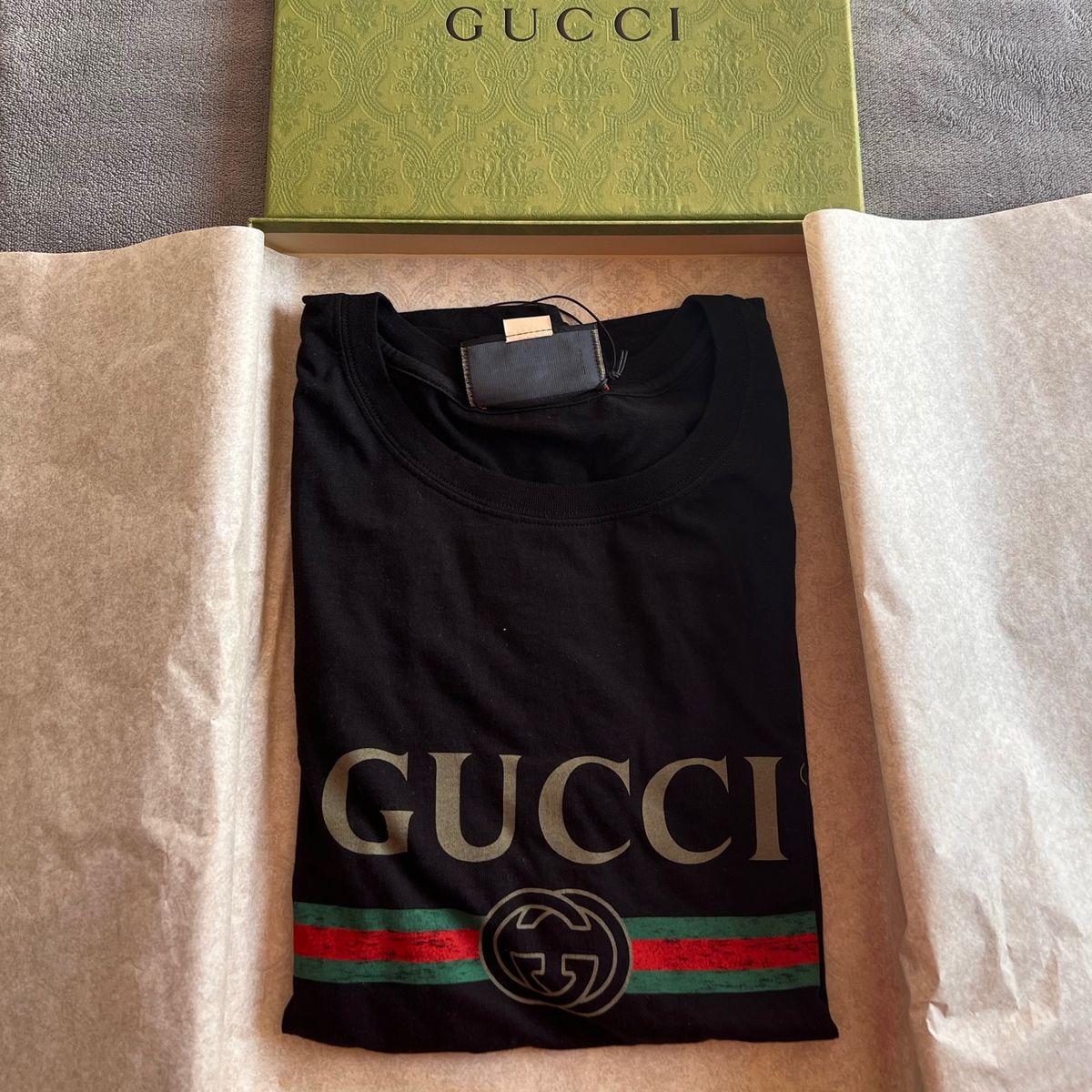 Camiseta Gucci Logo Original, Tam L (G Brasil), 100% Algodão, Pouco Uso,  Oversized, Camiseta Masculina Gucci Usado 93113533