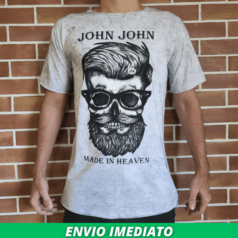 Camiseta John John com Caveira | Camiseta Masculina John John Usado  38952977 | enjoei