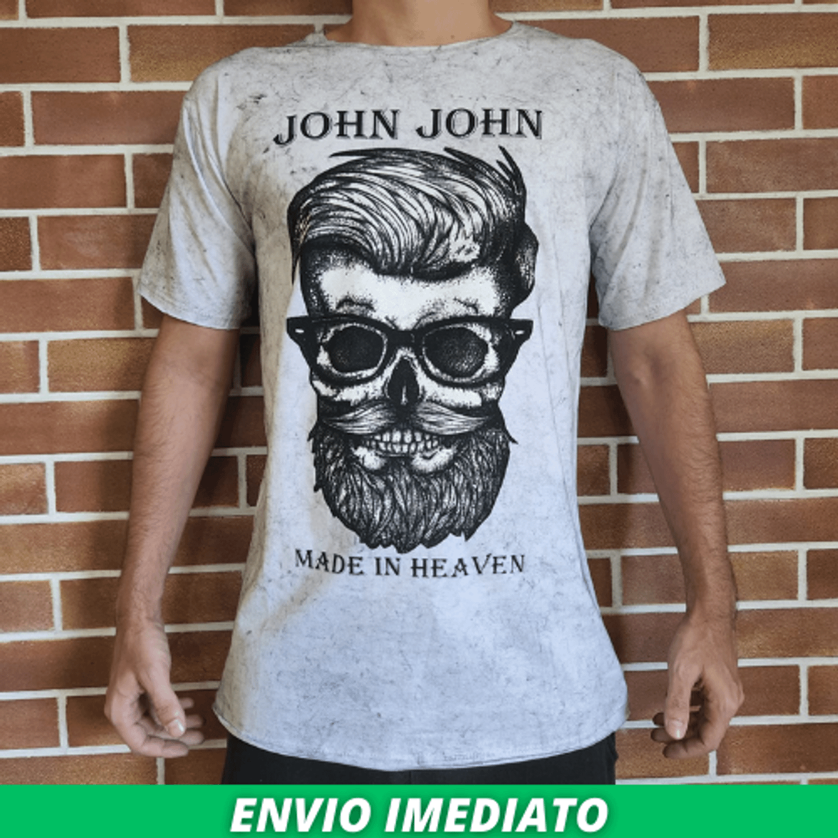 Camiseta John John Caveira Off-White - Compre Agora