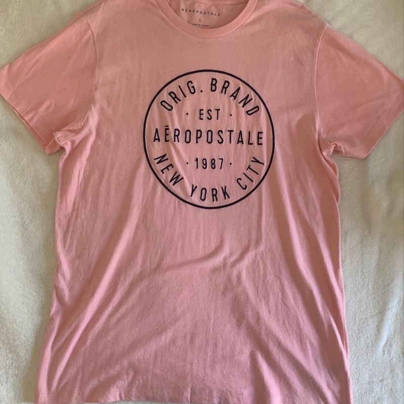 Camiseta Aeropostale New York 1987 Rosa - Compre Agora
