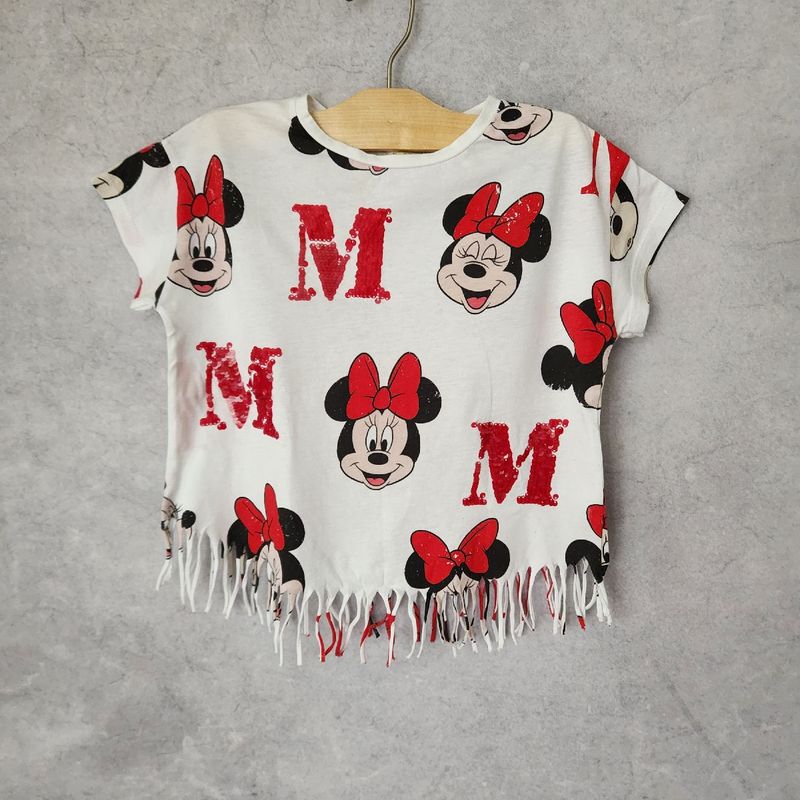 Camiseta Minnie Zara Zara Usado 103197394 enjoei