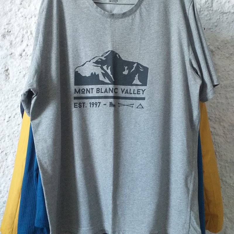 Camiseta Mont Blanc Valley  Camiseta Masculina Decathlon Usado