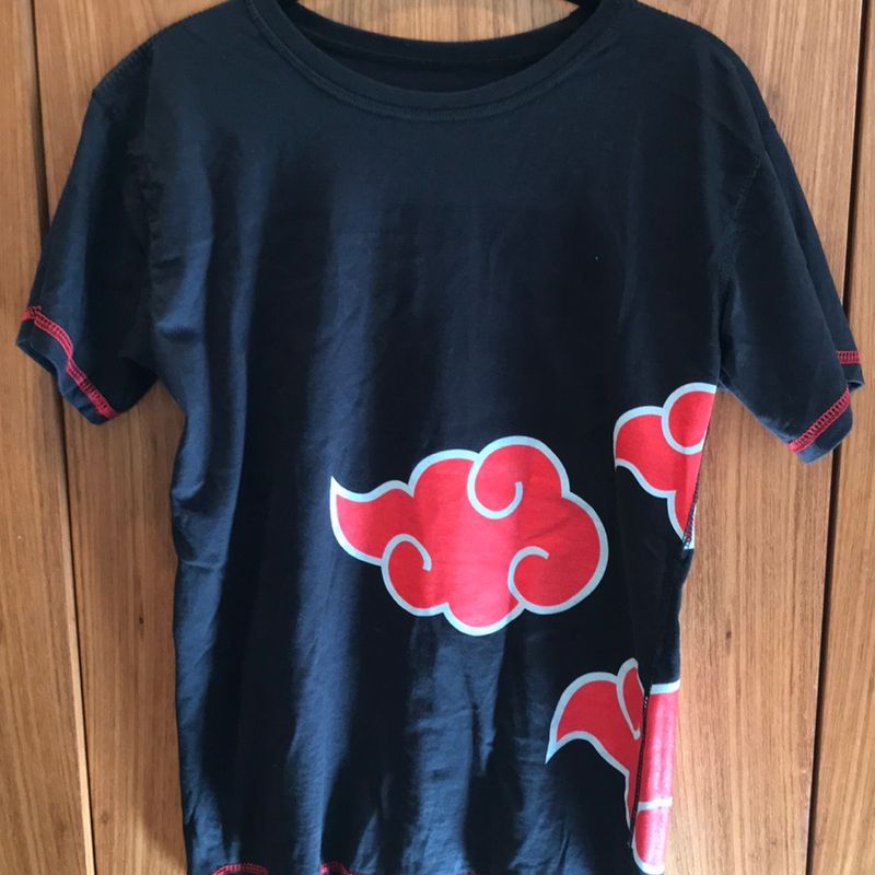 Camiseta dupla face naruto akatsuki infantil