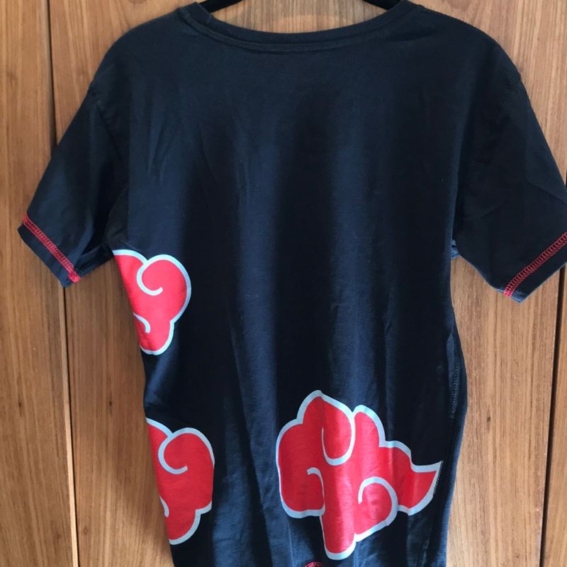 Camiseta dupla face naruto akatsuki infantil