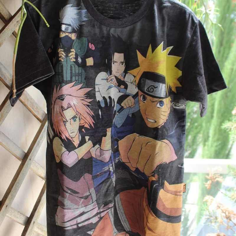 Camiseta Naruto Azul Marinho Infantil