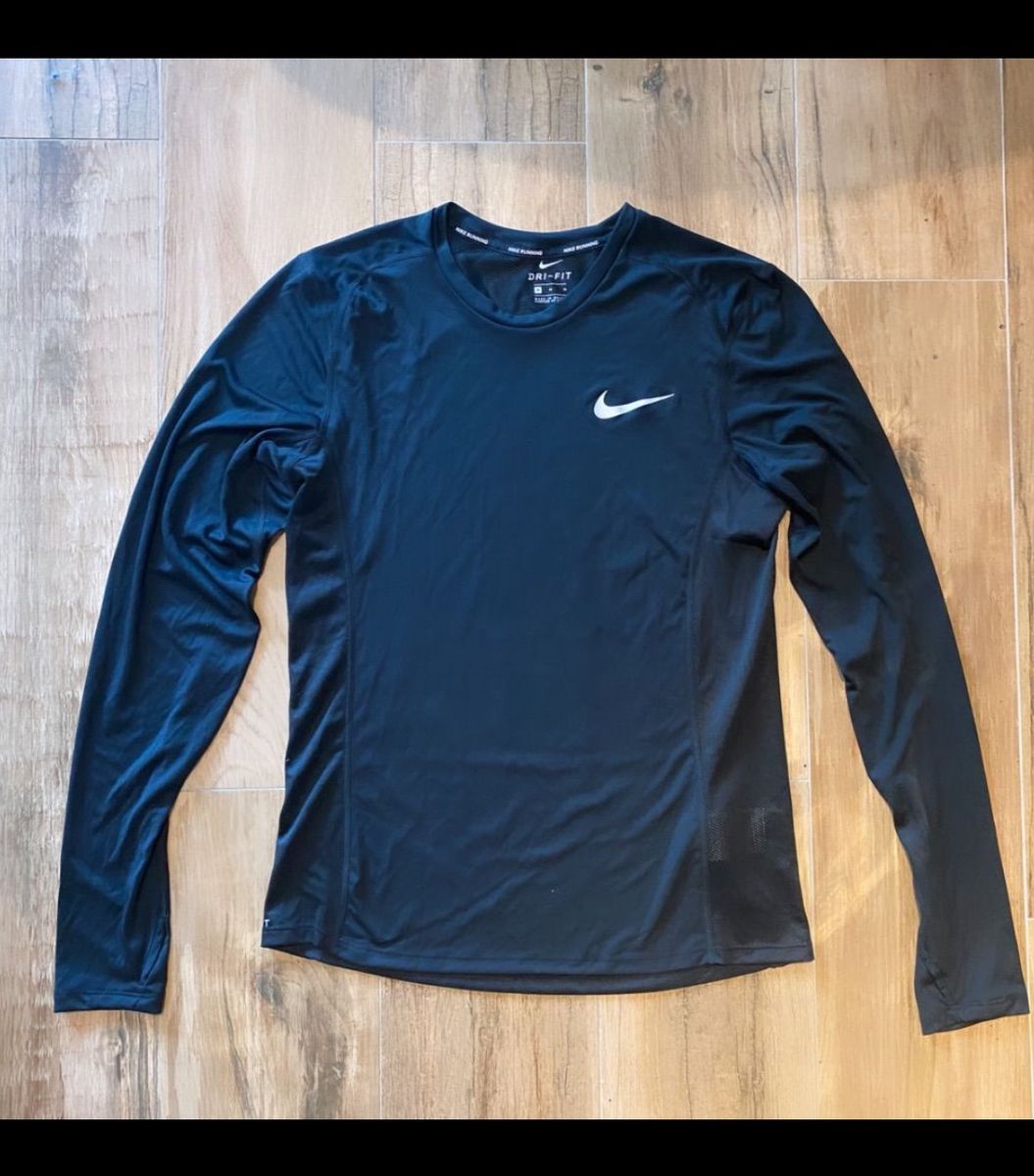 Camisa nike running manga 2024 longa