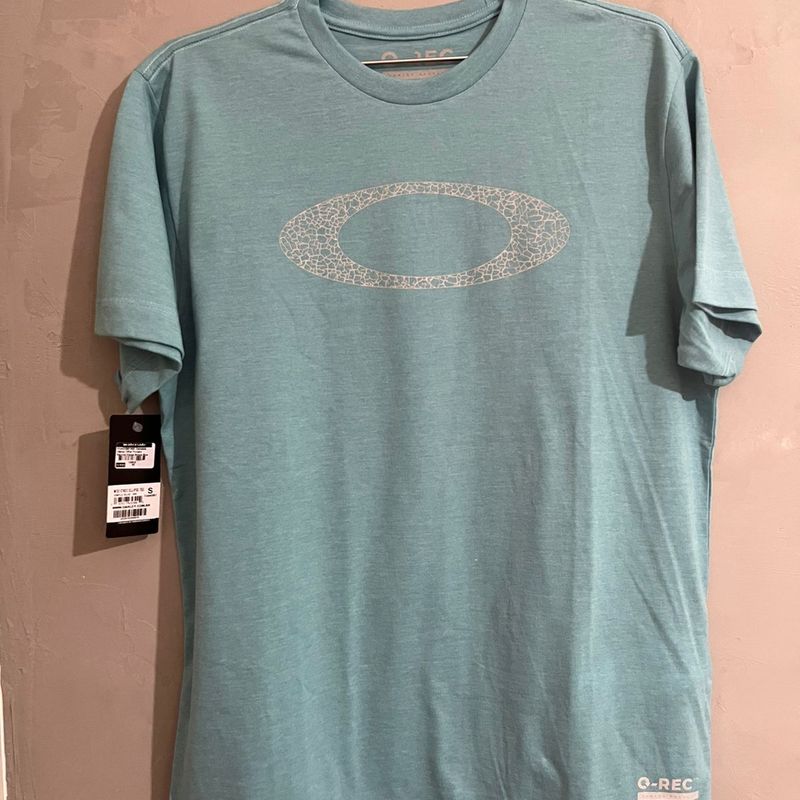 Camiseta Oakley Orec Flowers Recycle Ellipse Blue - Masculina