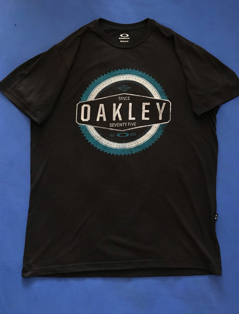 Camiseta Oakley Azul, Camiseta Feminina Oakley Usado 76612805, enjoei