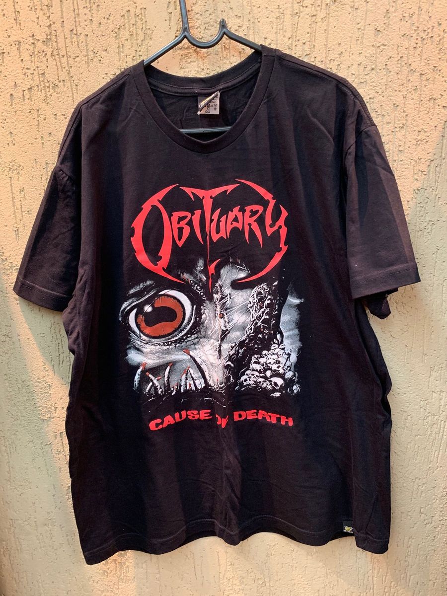 Inspect basin native Camiseta Obituary "Cause Of Death" | Camiseta Masculina Grifo Usado  36329845 | enjoei