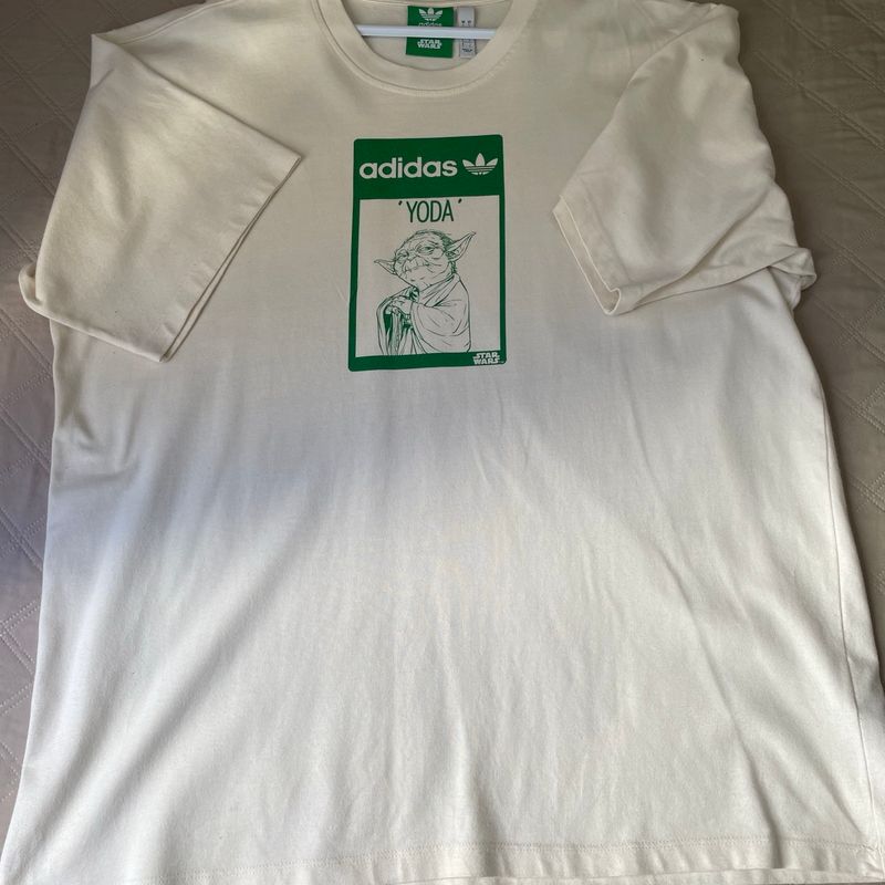 よだ Camiseta Off-White Adidas Yoda - G | Camiseta Feminina Adidas