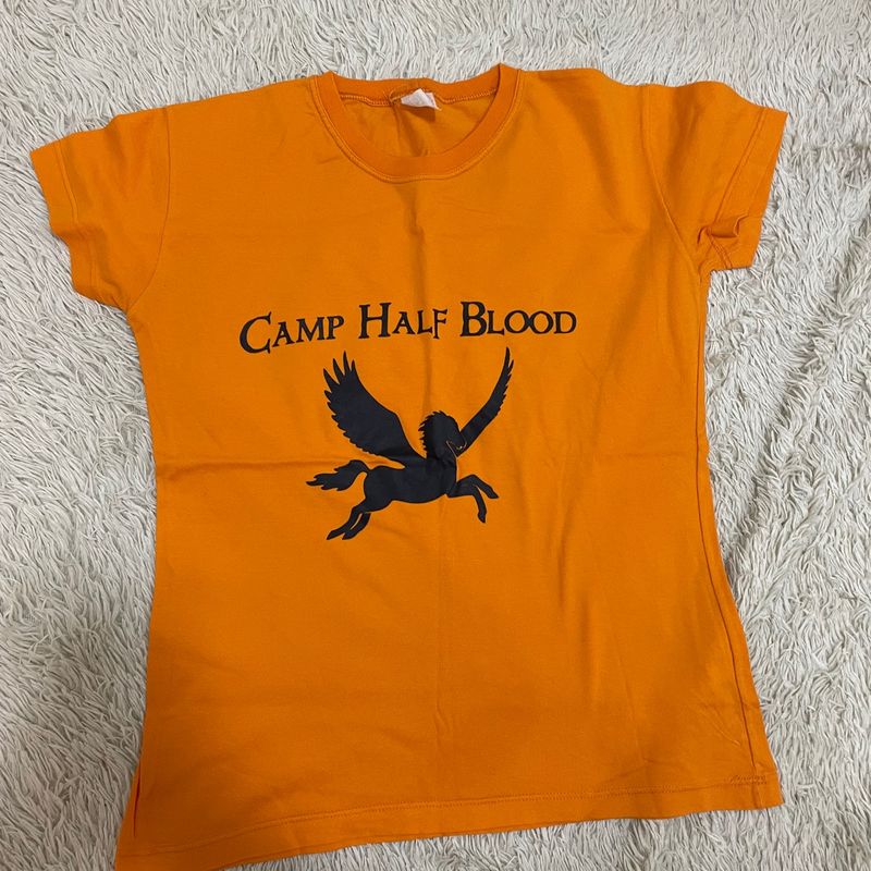 Baby look feminina Camp Half Blood Meio Sangue Percy Jackson