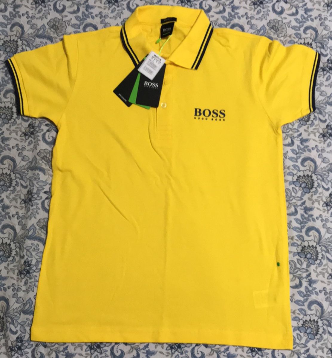 Camiseta Polo Amarela Hugo Boss Camiseta Masculina Hugo Boss