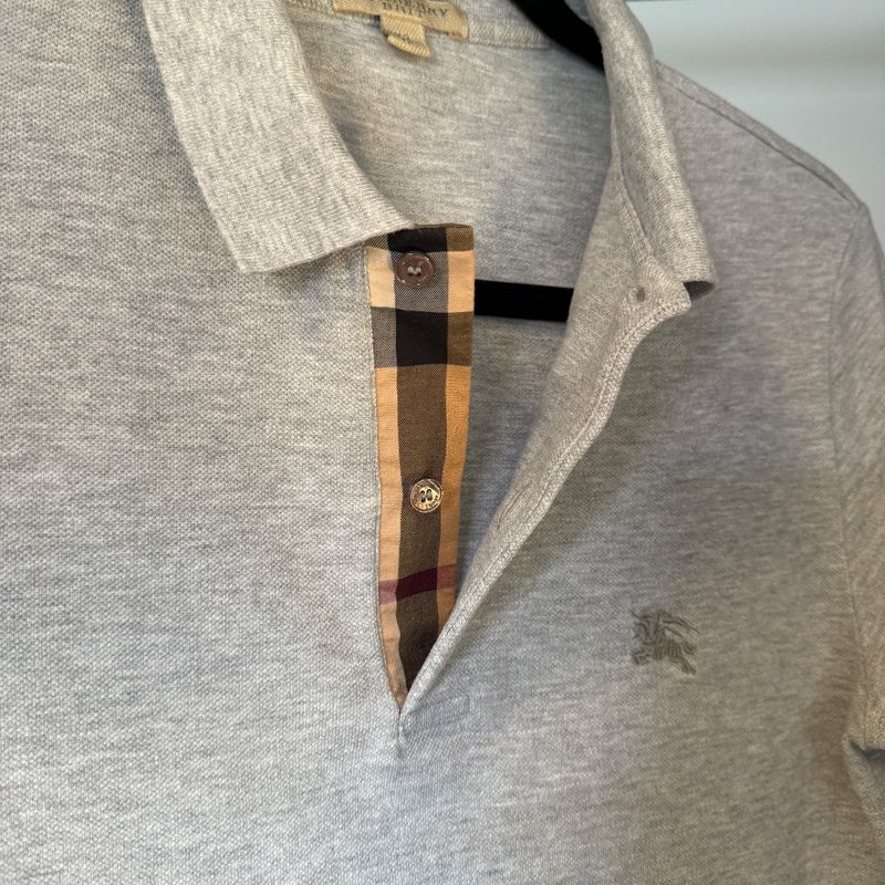 Polo burberry xadrez sale