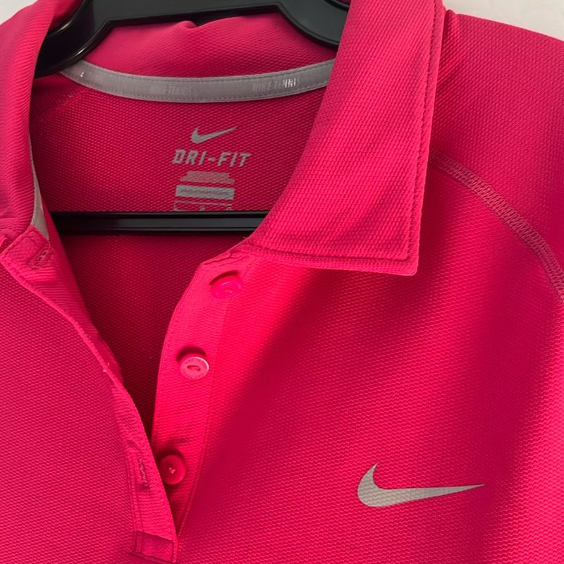 Pink dri fit store polo