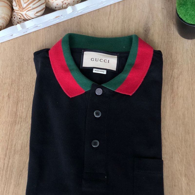 Camisa Polo Gucci Preta