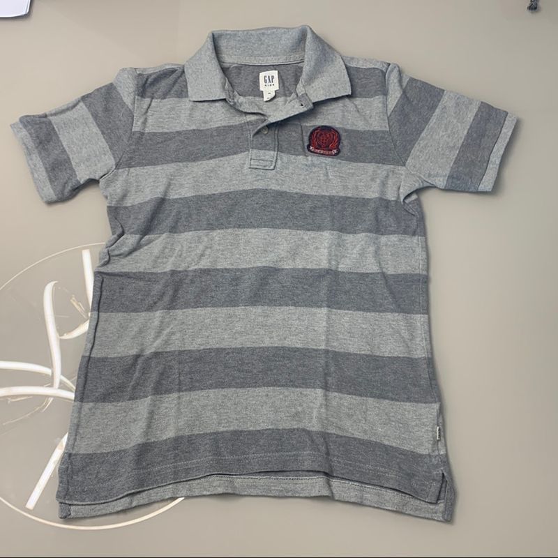 Camiseta Polo Infantil Marca Gap Kids Tamanho M Roupa