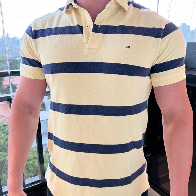 Camisa Polo Tommy Hilfiger Logo Listrada - Compre Agora