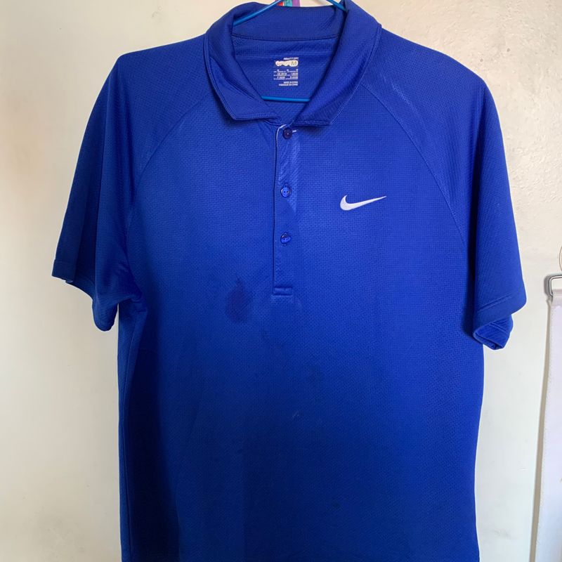 Royal blue nike store polo