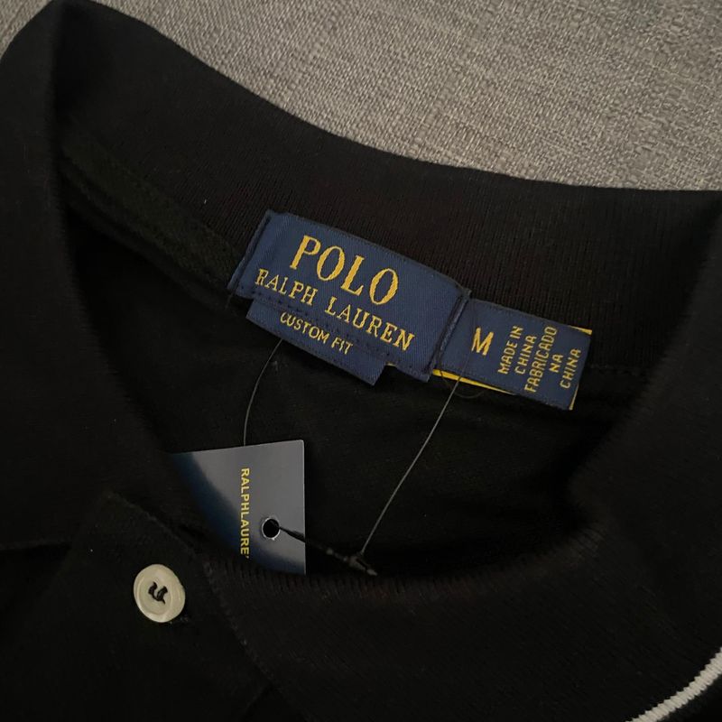 Polo Ralph Lauren DUBAI ポロシャツ 黒 2 限定品 ポロ ラルフローレン ポロシャツ ドバイ 金刺繍 ビッグポニー