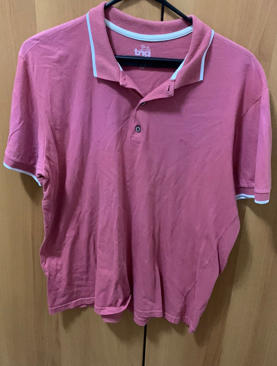 Camiseta Polo Tng Rosa | Camiseta Masculina Tng Usado 80386500 | enjoei