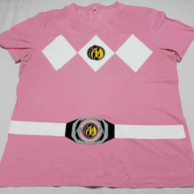 Camiseta Infantil Power Ranger Rosa
