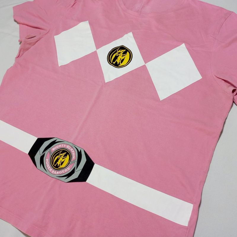 Camiseta Infantil Power Ranger Rosa