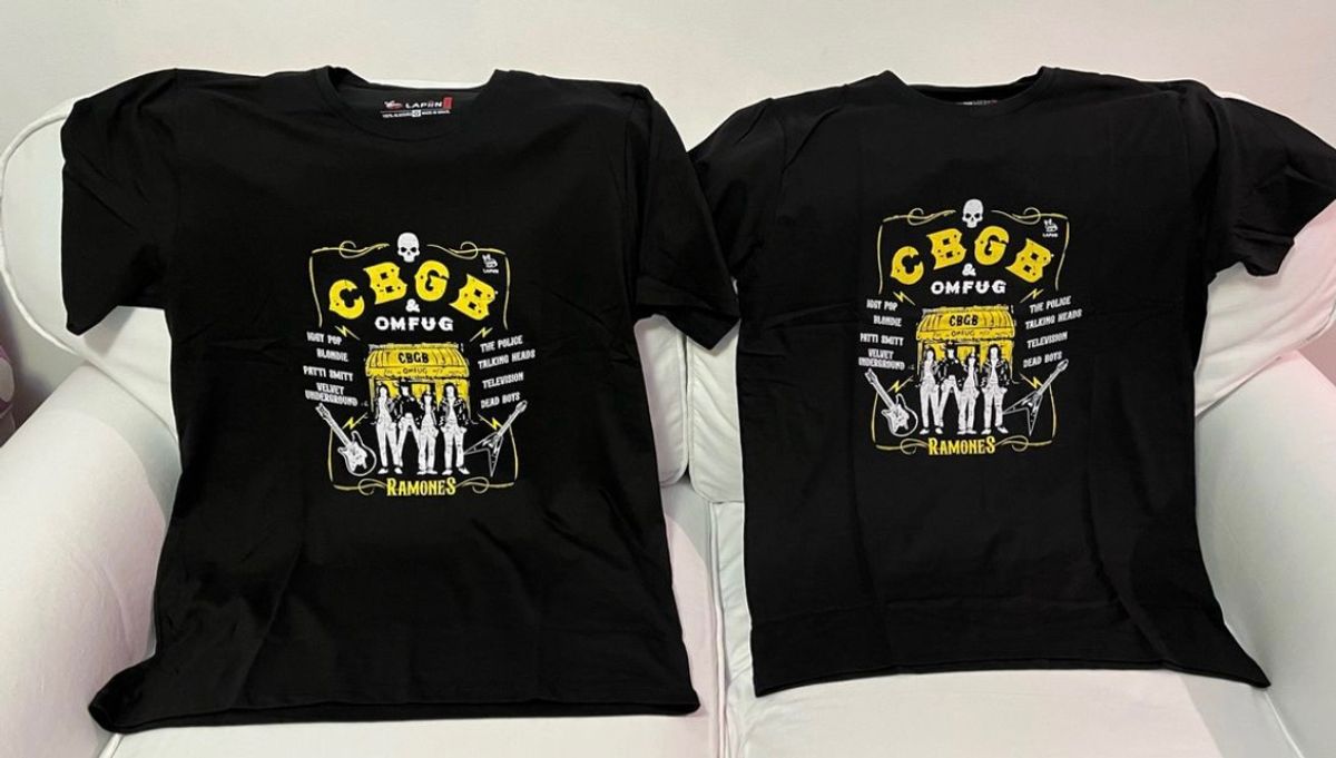 Camiseta Preta Cbgb Ramones Nova G Camiseta Feminina Lap n