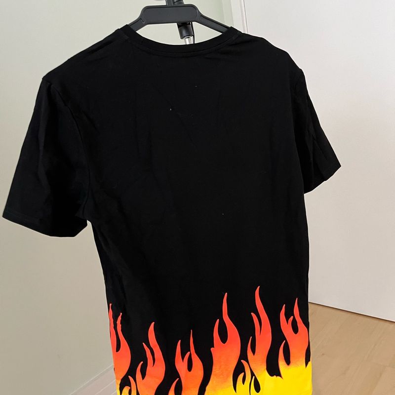 Camiseta Preta com Detalhes Masculina Shein Usado 105578980 enjoei