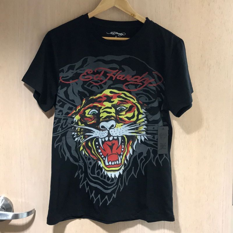 Camiseta Preta Ed Hardy Camiseta Feminina Ed Hardy Nunca Usado