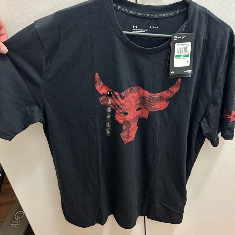 Camiseta Preta Project Rock Under Armour Under Armour Nunca