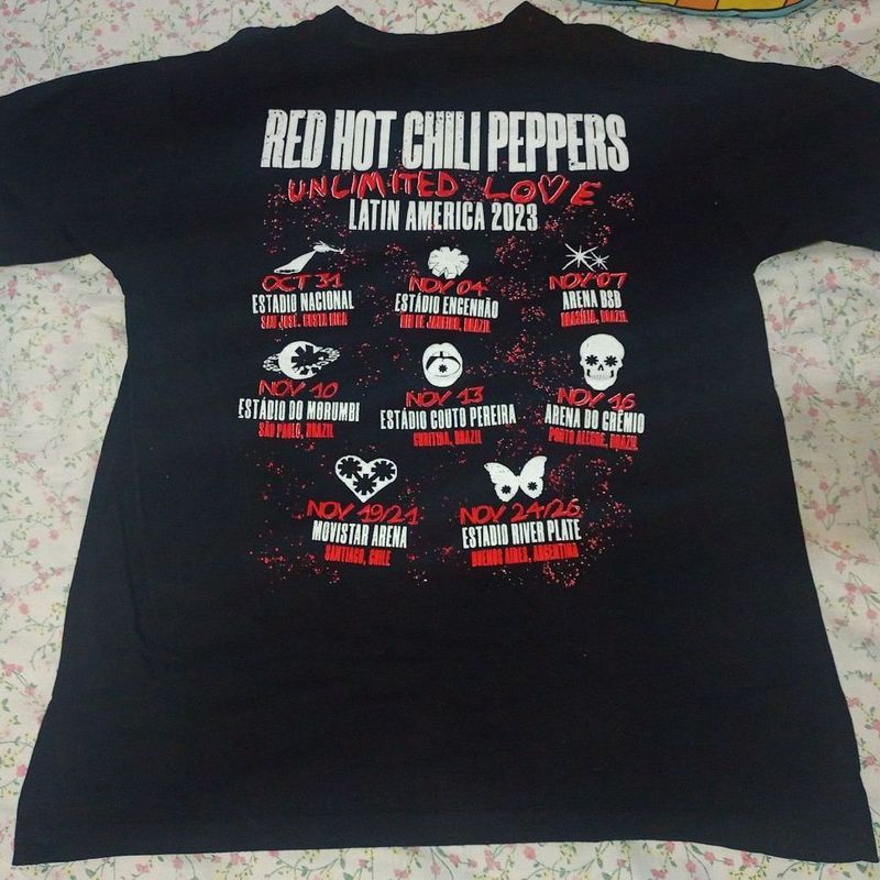 Camiseta Red Hot Chili Peppers Turnê Unlimited Love 2023 | Usado
