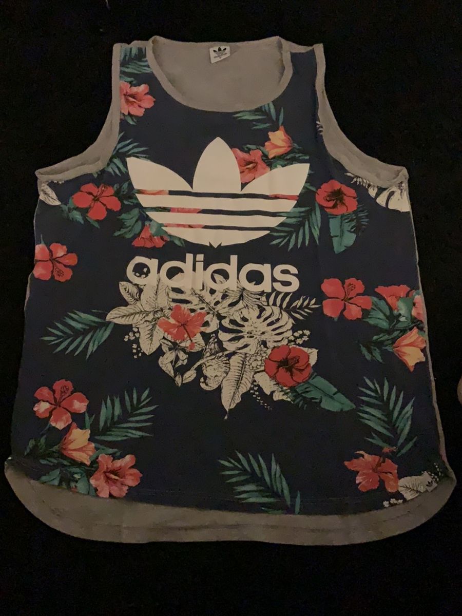 camiseta adidas floral masculina