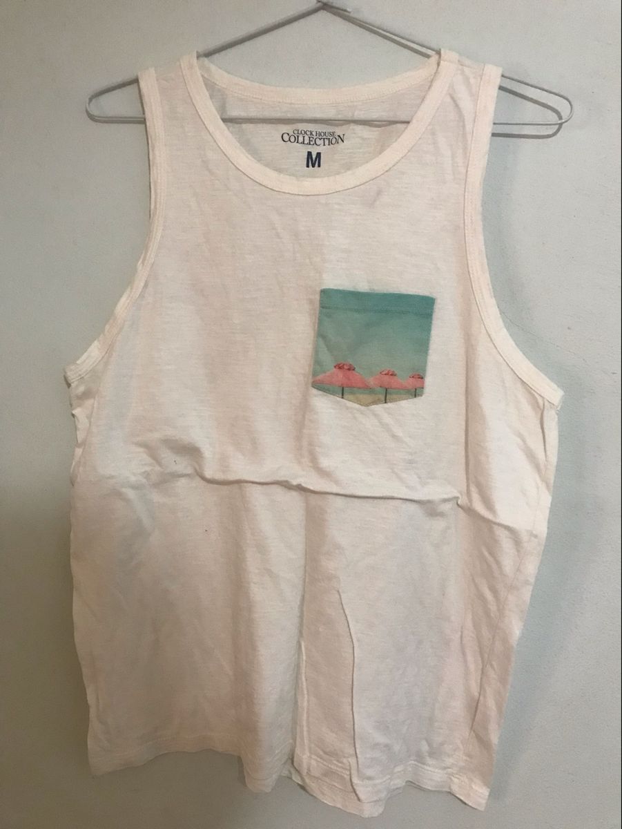 Camiseta Regata Clock House Camiseta Masculina Clock House Usado