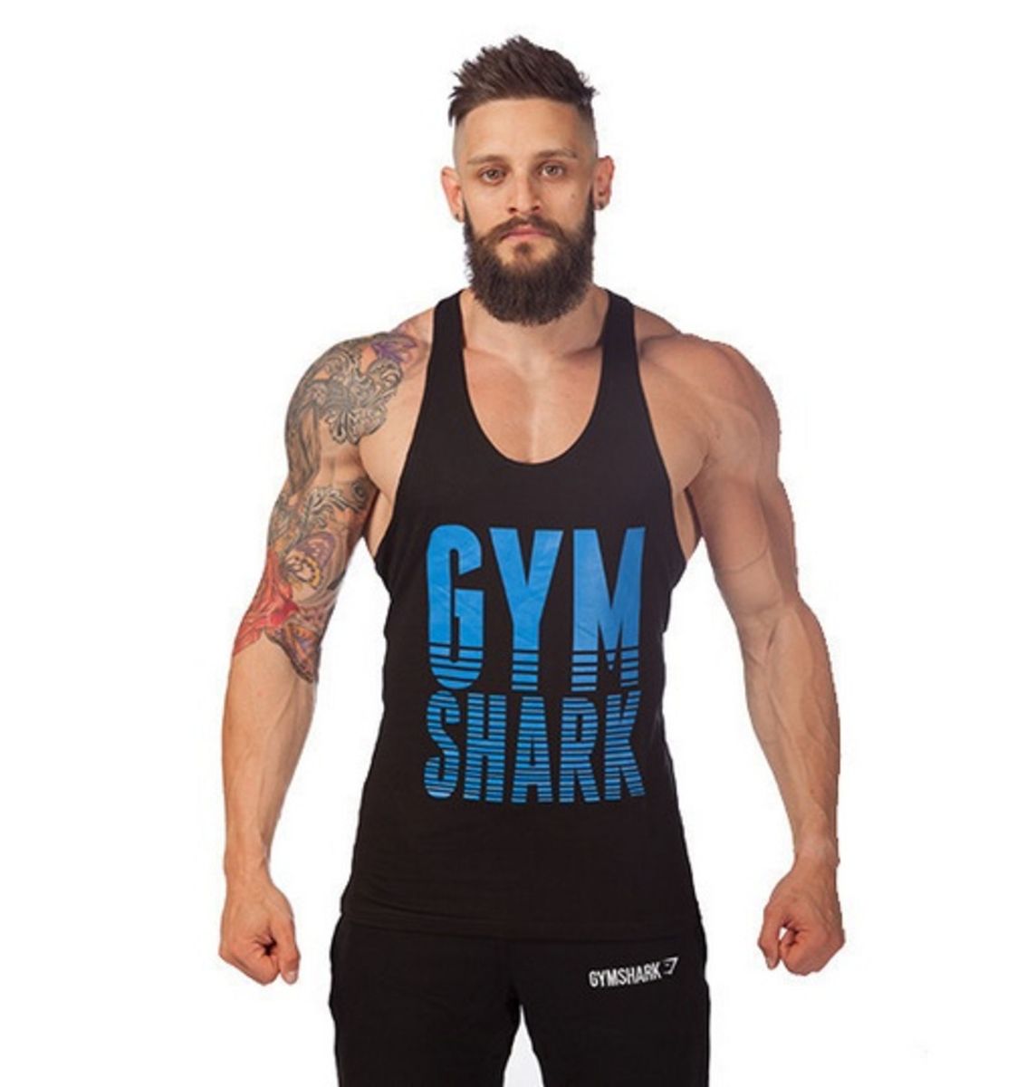 Camiseta Regata Fitness Gym Shark Importado - Tamanho M