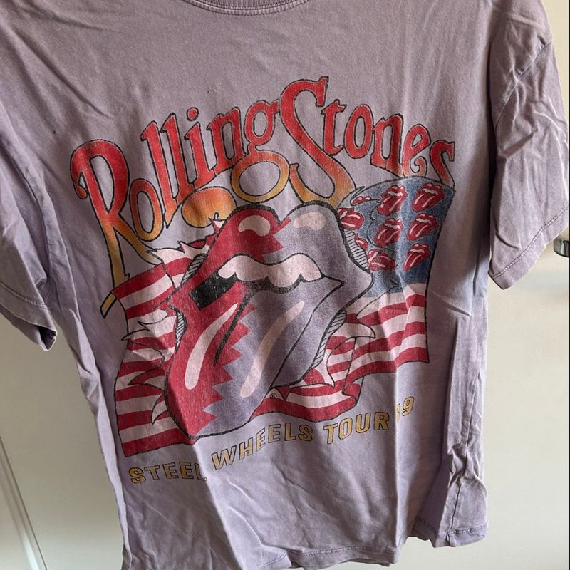 Camiseta Oversized Rolling Stones Pull And Bear Pull And Bear Usado 109802257 enjoei