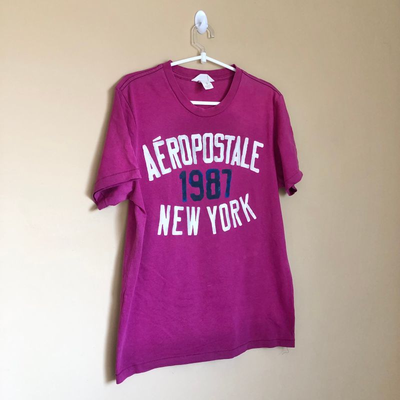 Camiseta Aeropostale New York 1987 Rosa - Compre Agora