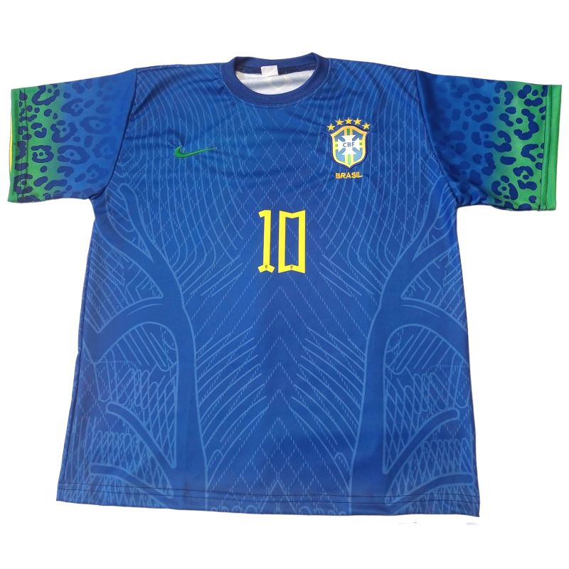 Camiseta Seleção Brasileira Azul Onça 2022