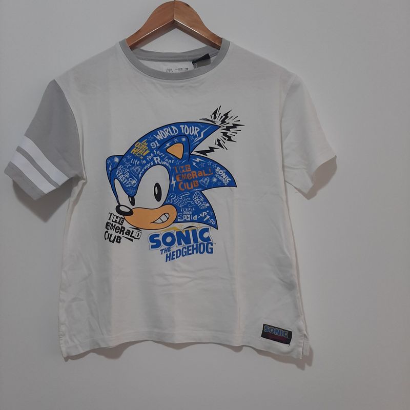 Camiseta Sonic Zara Usado 88808274 enjoei